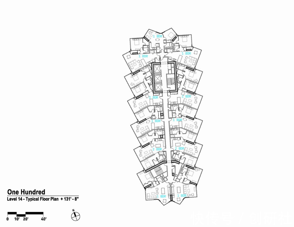 h“海参”公寓楼:国王林荫大道100号/Studio Gang