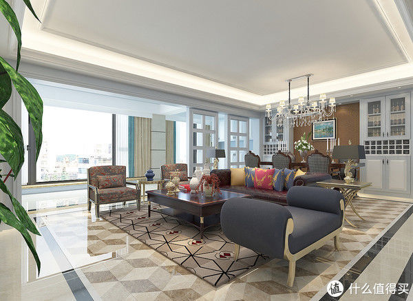 风格|180㎡四居室大平层,简欧风格有种低调的奢华感,让人感觉眼前一亮