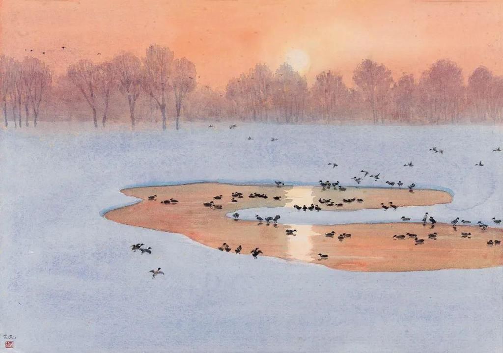 水彩|他被徐悲鸿称为“中国艺术界卓绝天才”,融入水墨意境的水彩,太美好了!