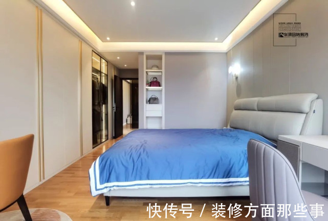 背景墙|160㎡现代轻奢设计新家,维克胡桃+皓月白搭配,为家升温不少