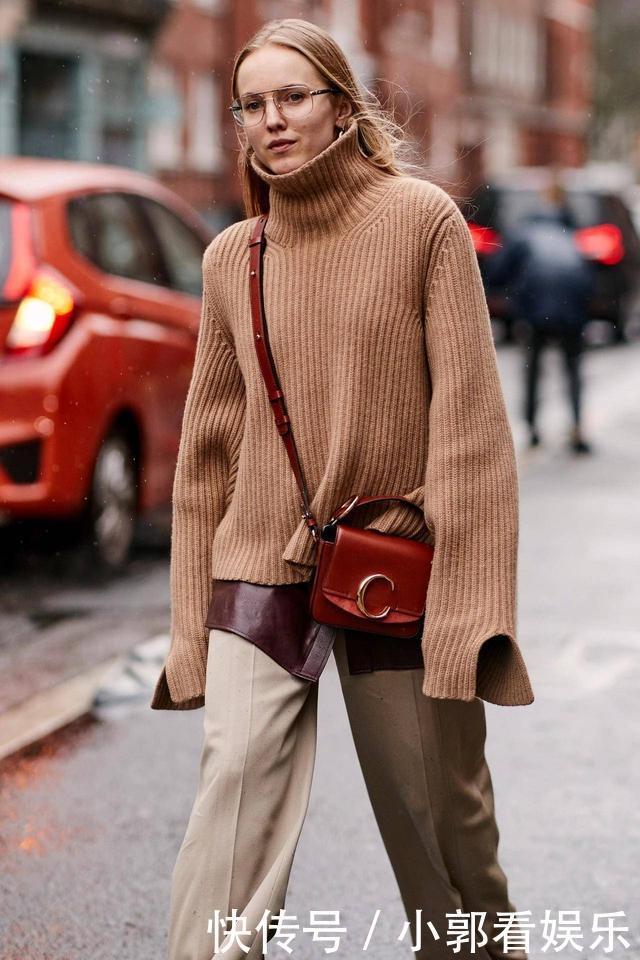 阔腿裤|秋冬的时髦,人手一件的高领毛衣就足够,这5种搭法,高级又时髦