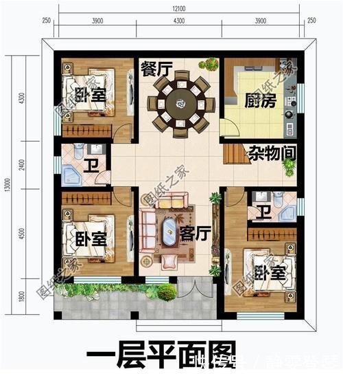 卧室|一层怎么盖房最漂亮？这户型看着也大气，家人看了都说好
