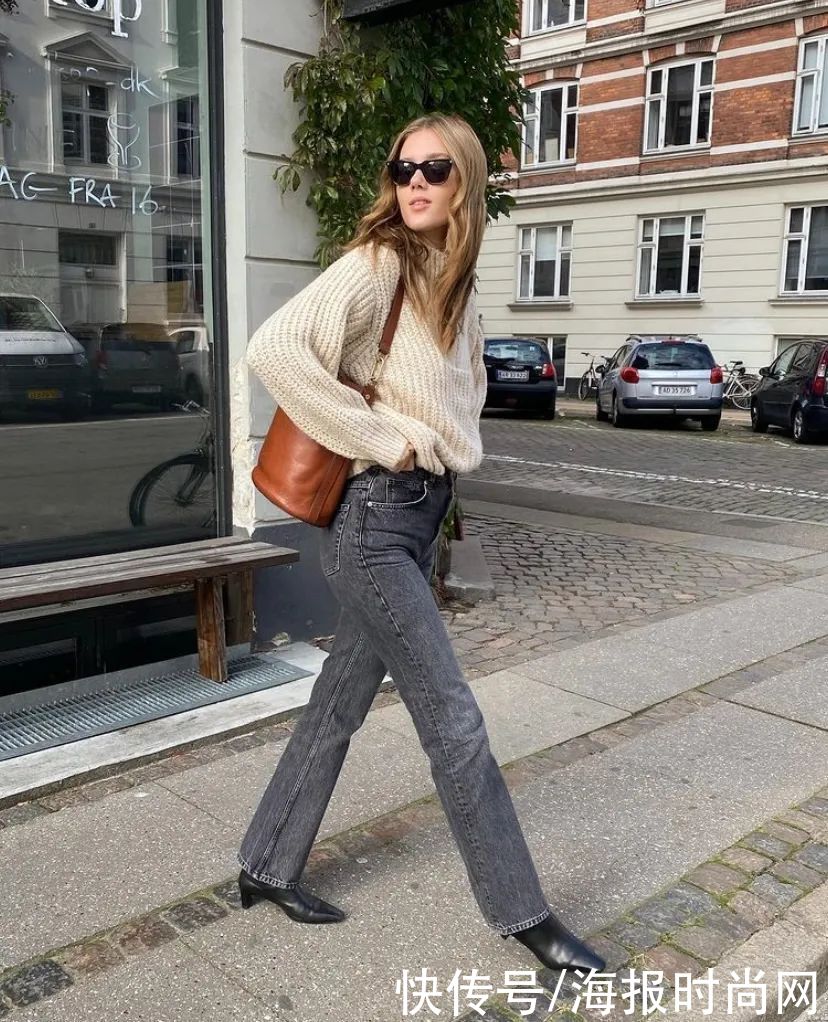  色牛仔裤|教你美｜毛衣+牛仔裤，还是基本款才好看
