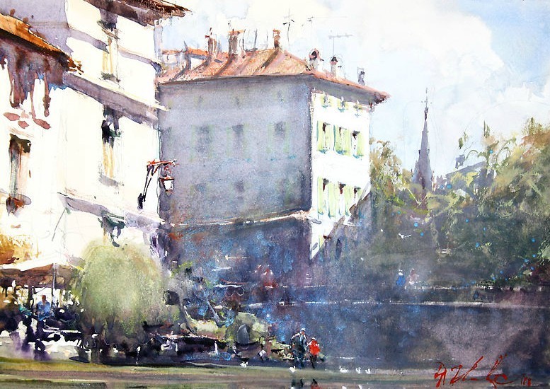 艺术家@雾里看花,澳大利亚水彩艺术家科维奇的作品,很是美!