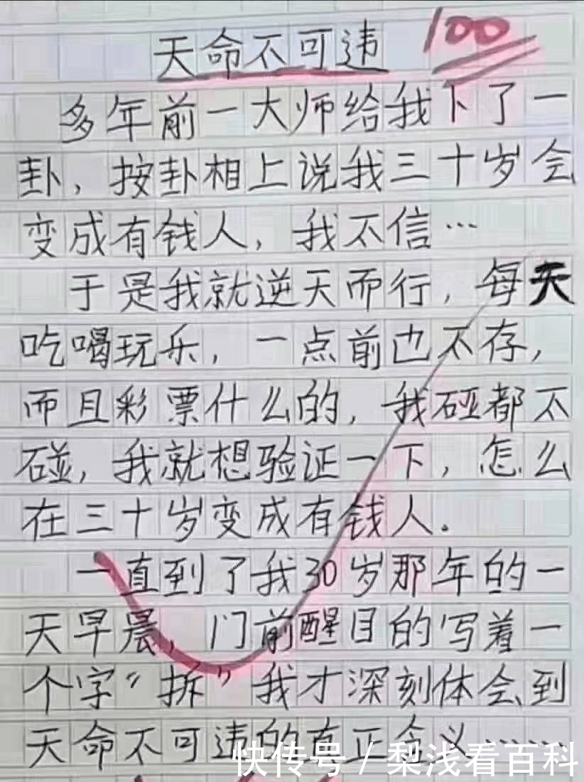 小学生作文，爆笑，有才