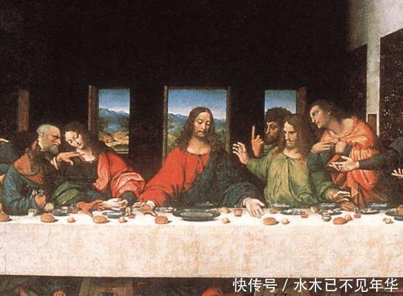 犹大#《最后的晚餐》放大20倍后,发现此人手中握着一把刀!