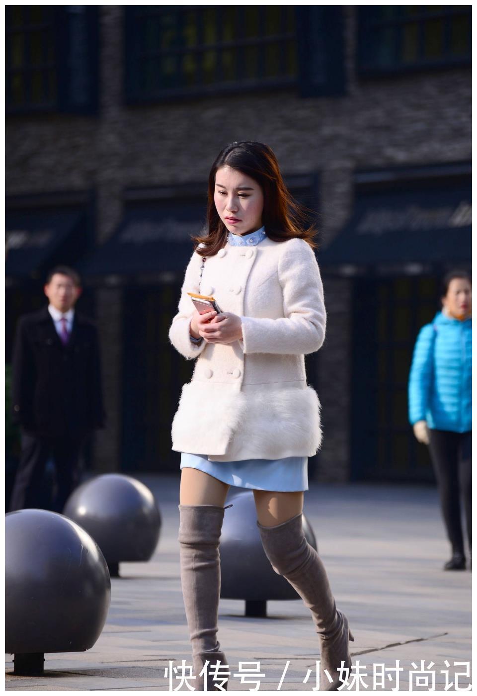 初冬|初冬时节,穿着高跟过膝靴,提升气质穿出精致感