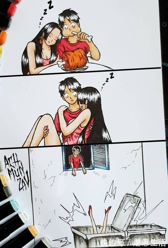 路飞|海贼王：路飞和女帝的同人漫画图，最后一张不忍直视