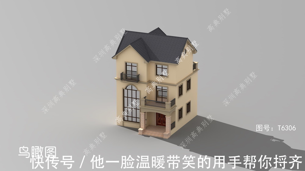 这款三层农村别墅,整体简约大方,清新美观,建栋让家人风光一次