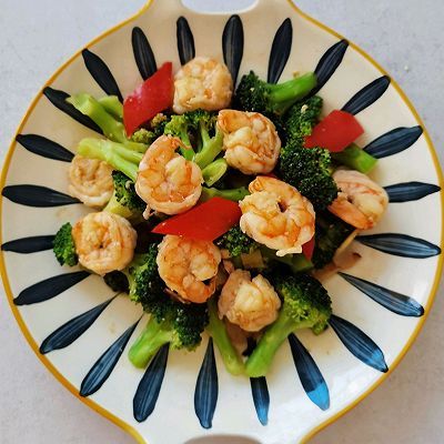 虾仁|虾仁炒西兰花