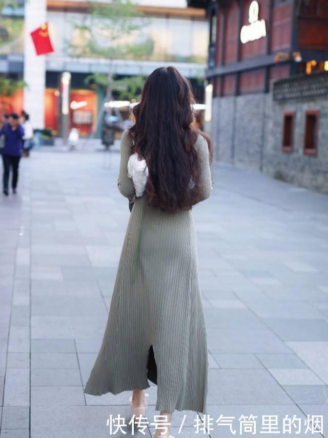 优雅|小姐姐一袭绿裙,高级感十足,尽显温柔可爱优雅大方