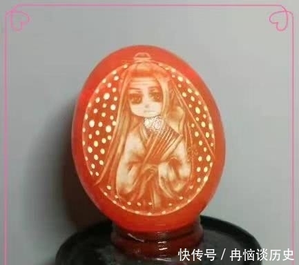 鸡蛋壳|鸡蛋壳上的蓝忘机,以为是画的,看到成品:大佬,这个灯多钱卖?