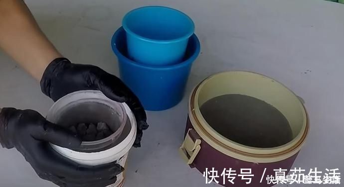 水磨石|旧啤酒瓶我要留着，砸碎了和水泥，做个水磨石花盆比陶瓷的好看