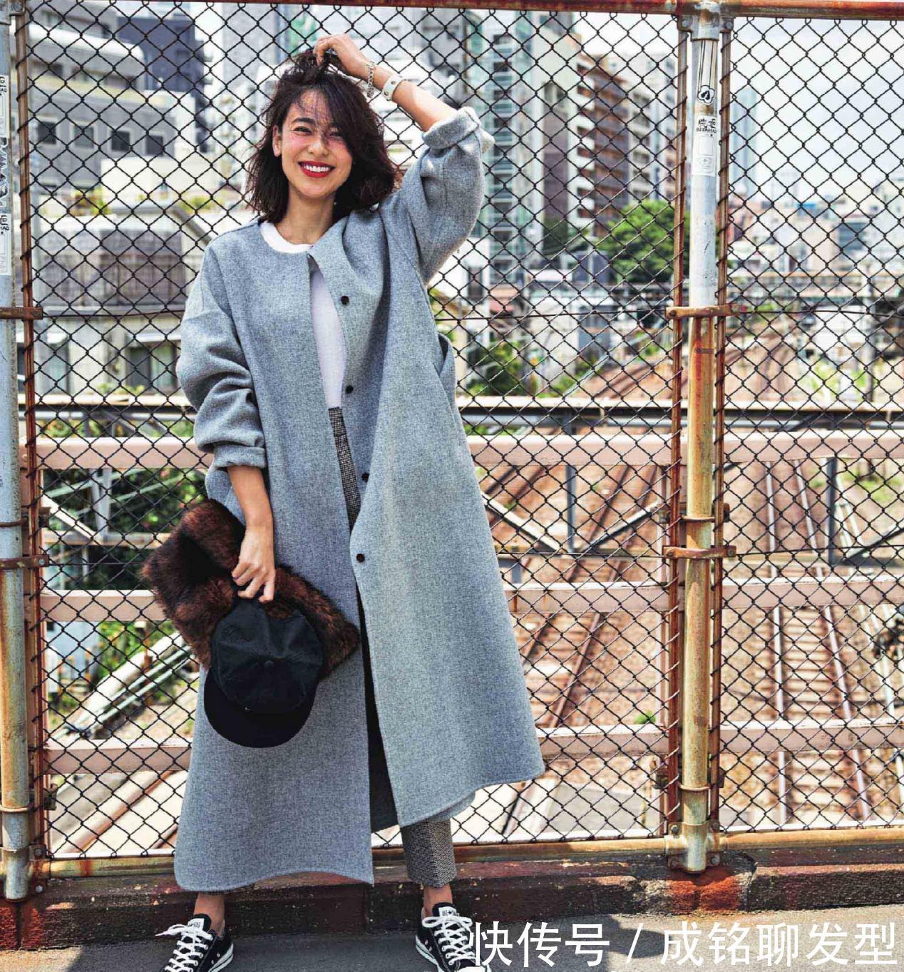 大衣|今年冬天“大衣+帆布鞋”火了,减龄休闲不挑人,时尚舒适又百搭