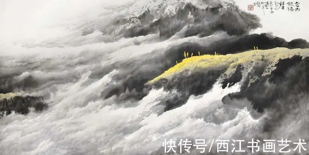 云山!春晚绿野秀 岩高白云屯:这位岭南派画家笔下的云山雾海,厉害了