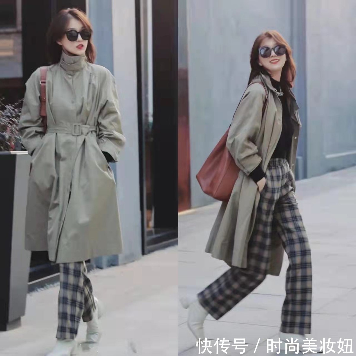 阔腿裤 大衣别配打底裤了,配阔腿裤更显气质又减龄,普通人照穿真洋气