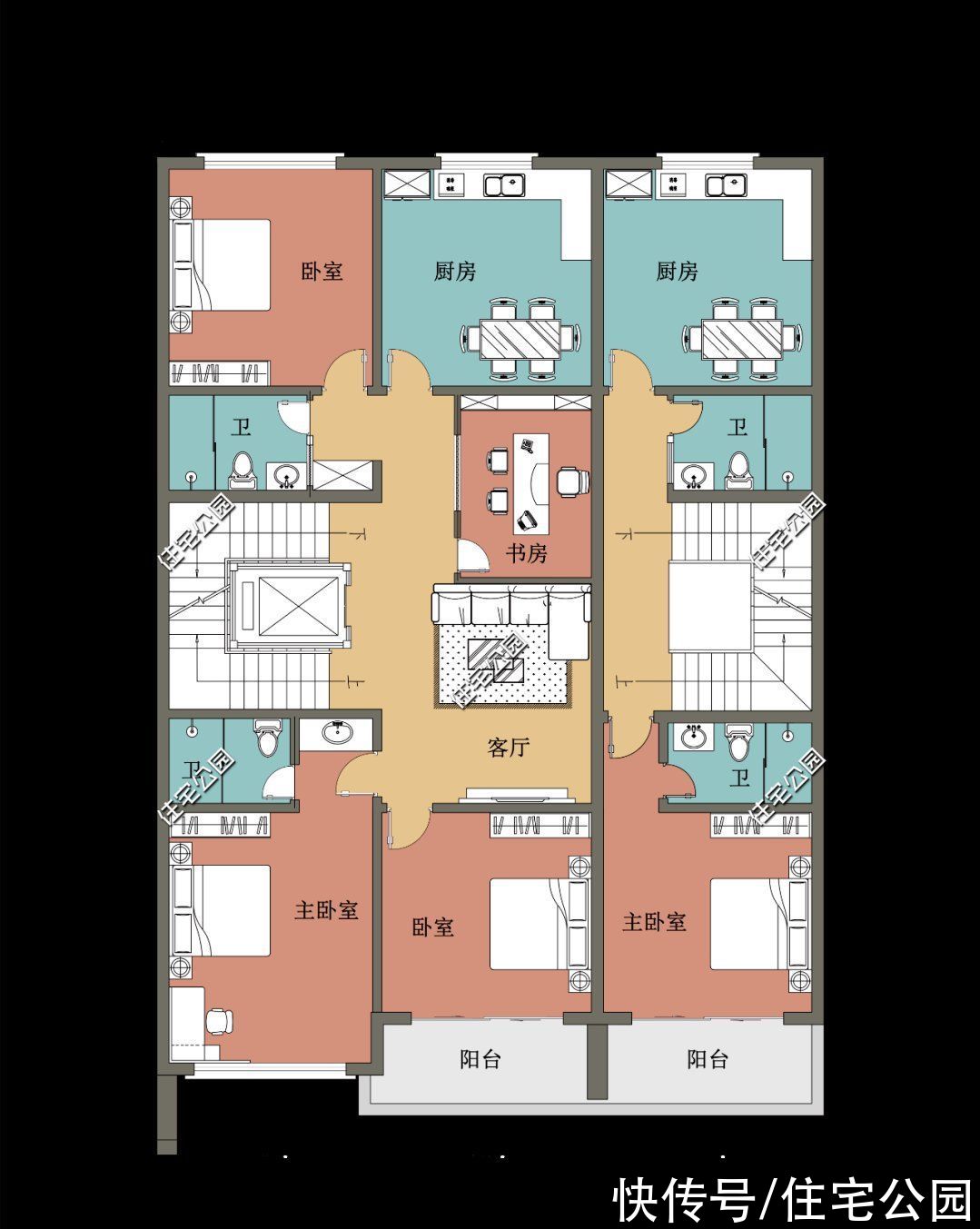 自住|12×19米四层农村别墅，每层都有厨房客厅，自住、出租都能满足