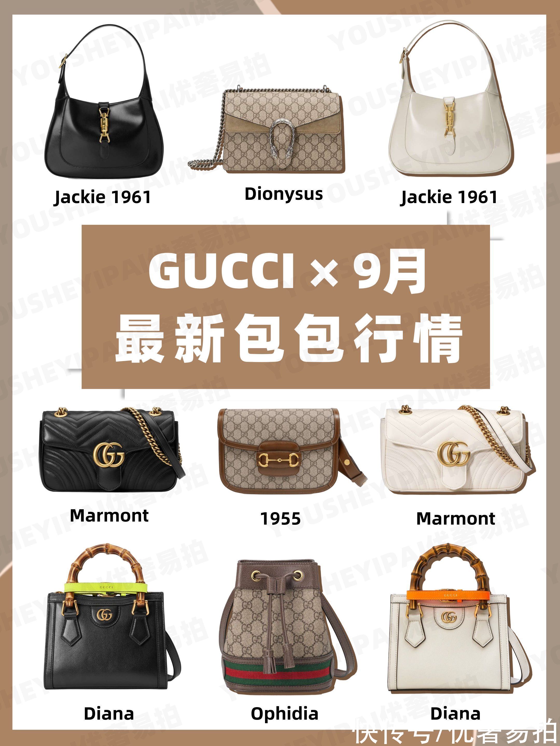 marmont 奢侈品种草｜GUCCI全系列包包 9月最新二手价