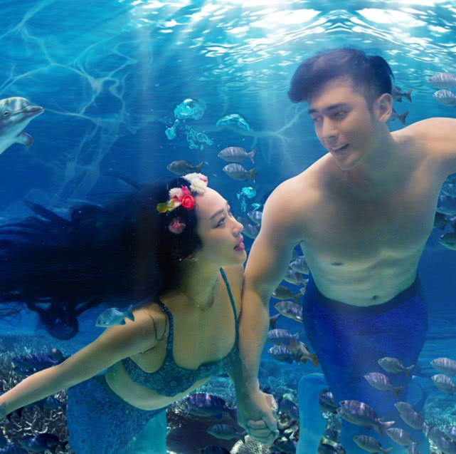 潜入|钟丽缇夫妇潜入海底拍人鱼大片,老公因一物,惨遭网友吐槽海王