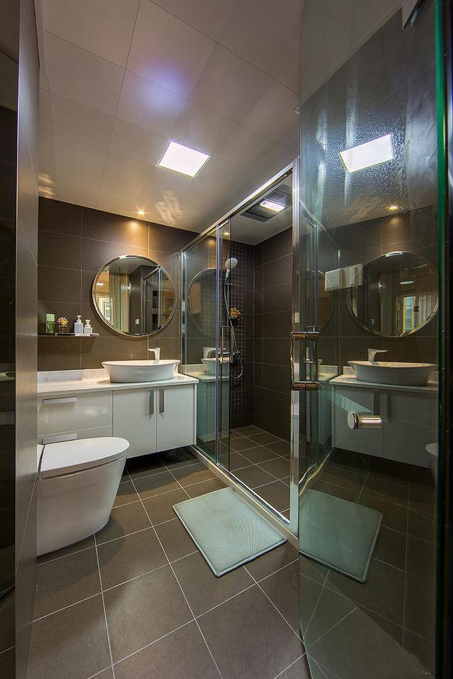 干湿|头一回见卫生间这么装,漂亮又省钱!买了房我也这么设计