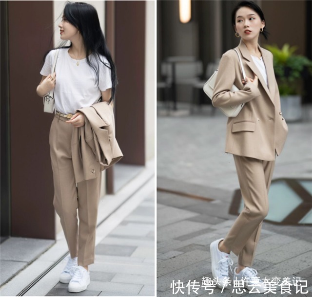 平底鞋 “烟管裤+平底鞋”,这才是适合40岁女人的穿搭,日常通勤都好看