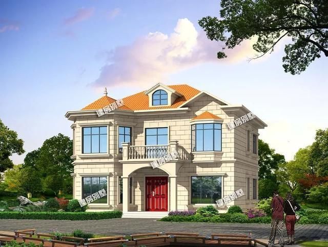 砖混|造型漂亮的二层小别墅,面宽13米左右,老家有房万事不愁