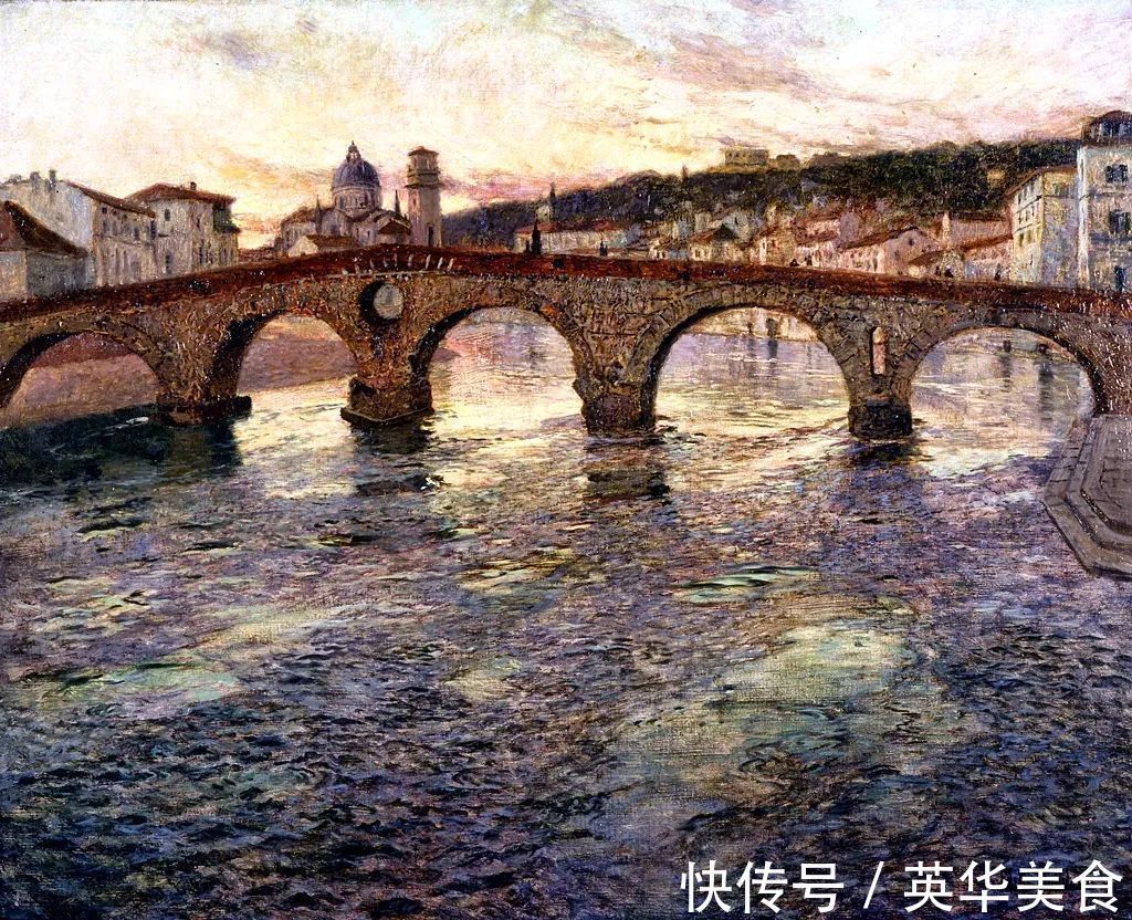 小溪|水与光的刻画,弗里茨的油画真是美妙至极