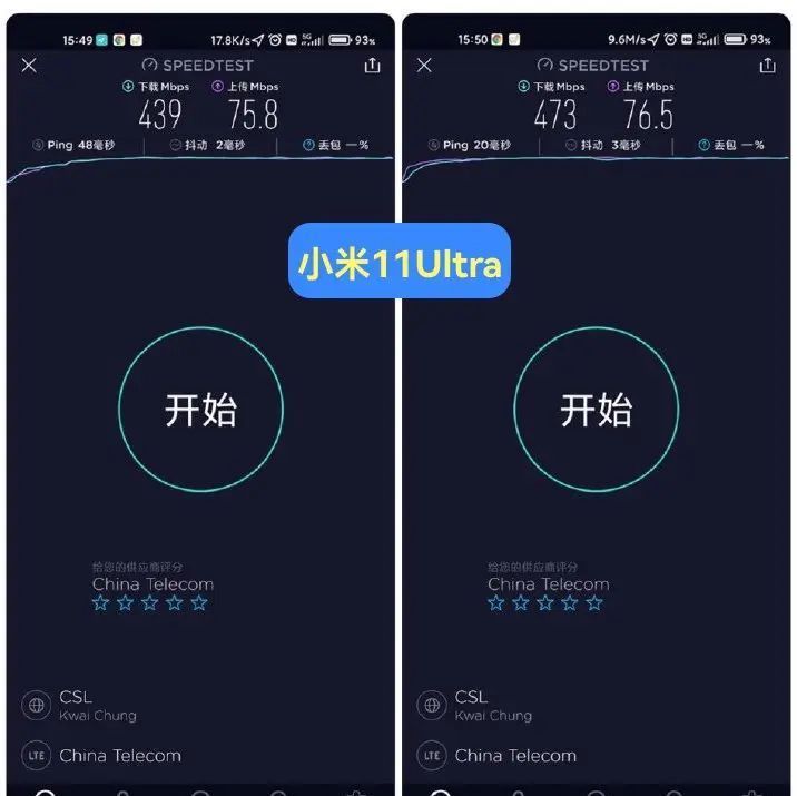 5g|苹果iPhone12,小米11Ultra,华为P50,Mate40的网速对比测试