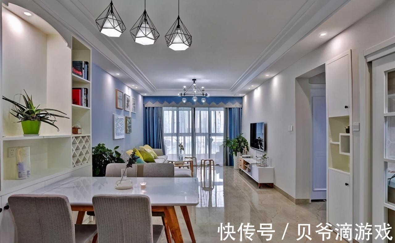 电视背景墙|新房装修完工,老公是设计师,省了不少设计费,简欧风真漂亮