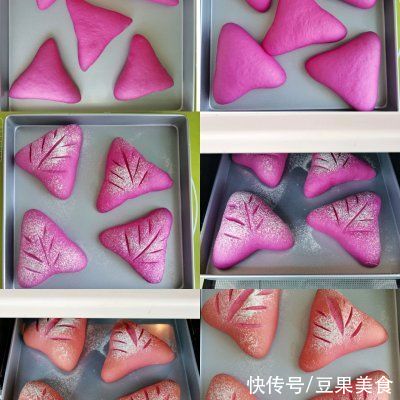 火龙果豆沙包，好看又好吃，做法简单