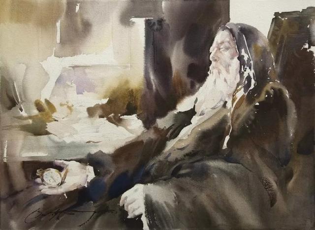 斯拉瓦@水墨韵味,乌克兰艺术家斯拉瓦·普里切德水彩人物作品欣赏