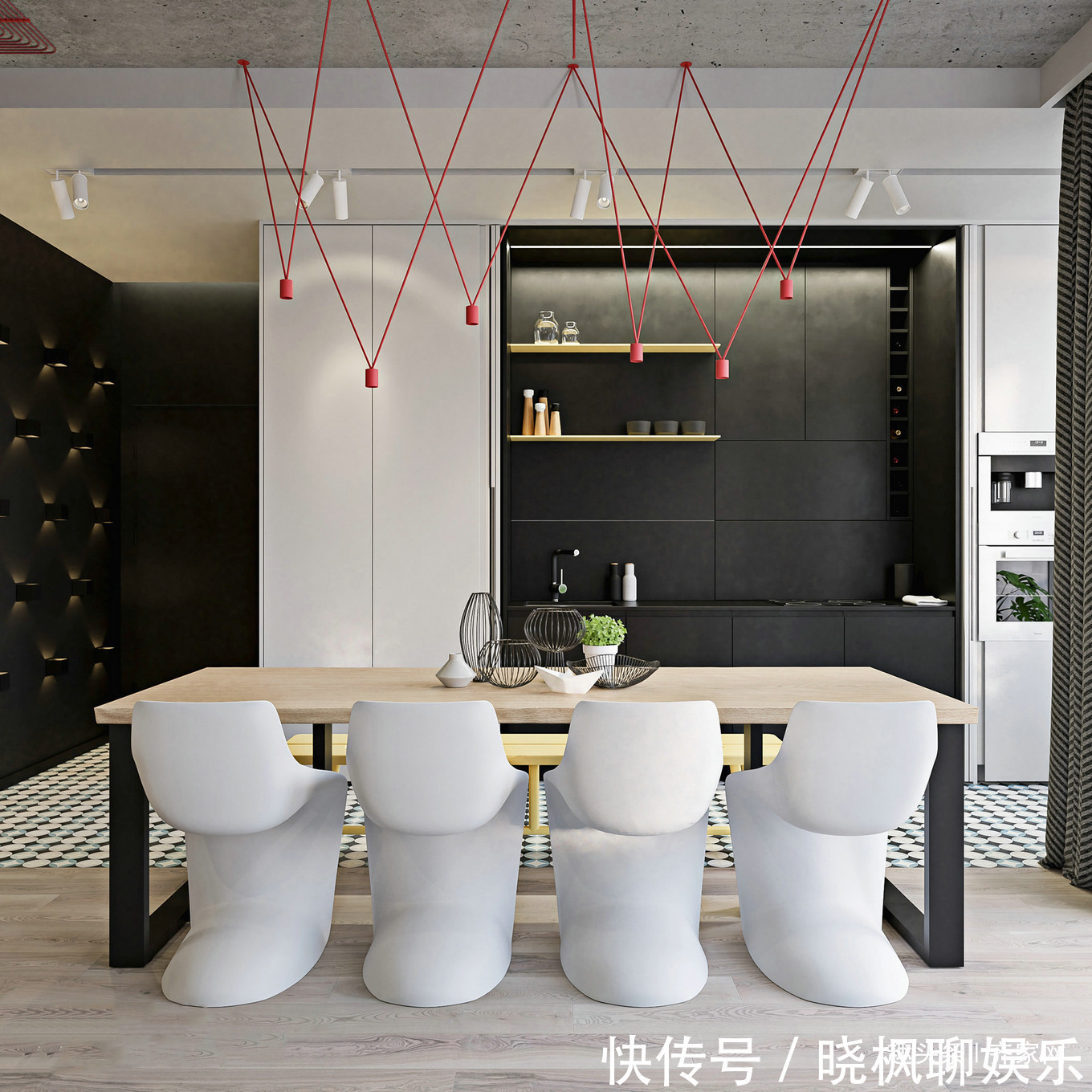 工业风|110m2工业风,不规则灯饰,民族风地毯,落地窗,释放生活压力!