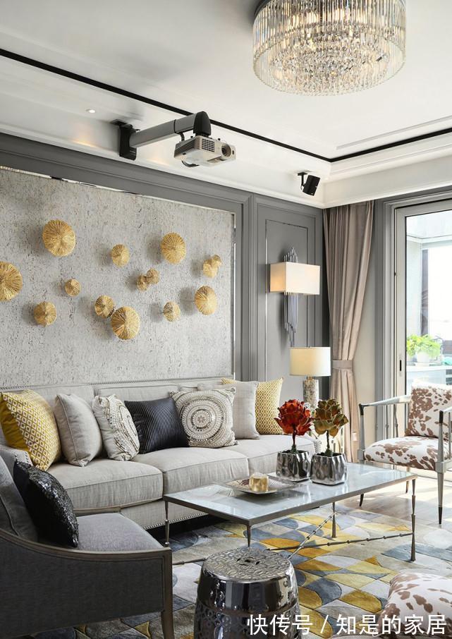 装修|77平轻奢美式二居室,给人一种内敛朦胧的美感