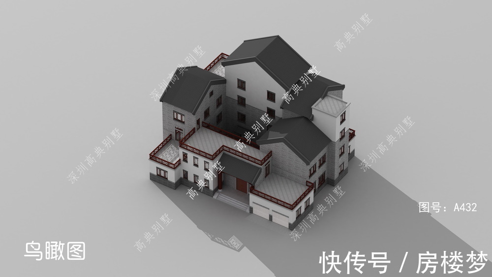 欧式风格|这款中式别墅,与农村流行的欧式风格相比,它更简单、更吸引人。