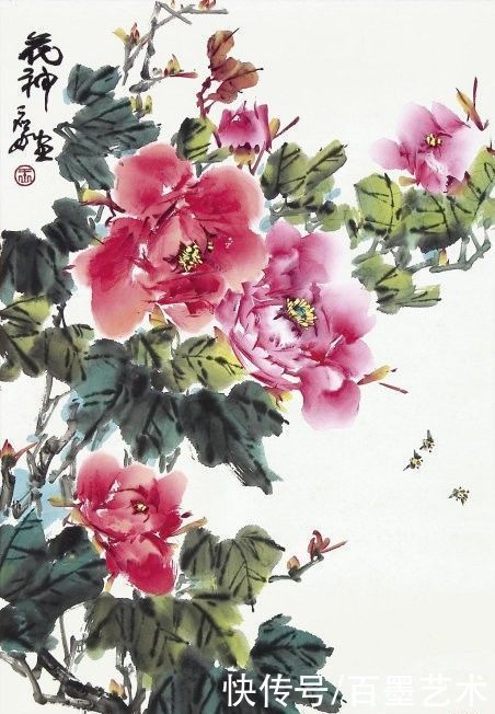 小写意|唯有牡丹真国色!小写意牡丹画150幅,美醉了
