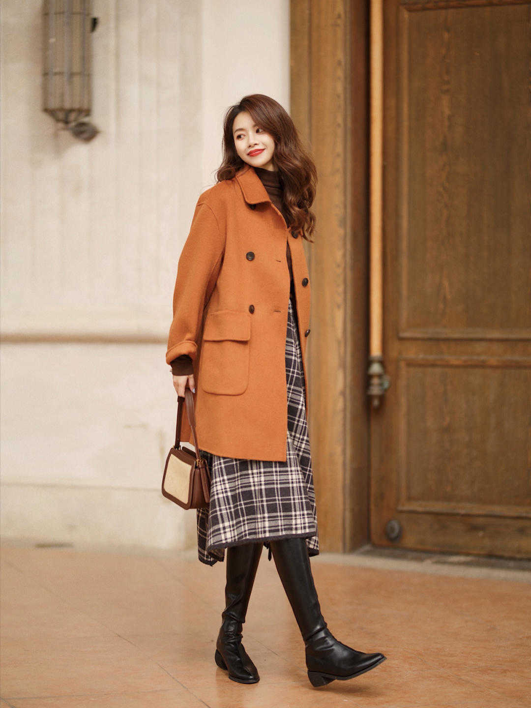 半裙 天变冷了,怎么穿裙子还那么保暖?温暖又显瘦