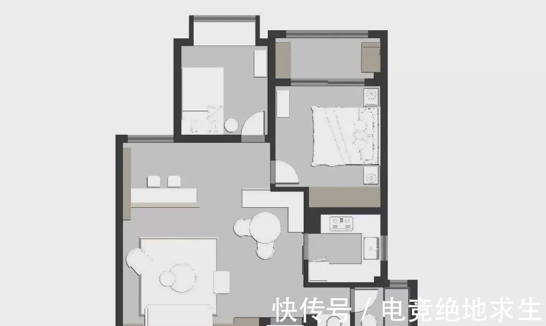 餐厅|这套新房真有创意,客厅改主卧,电视背景墙后面设吧台!