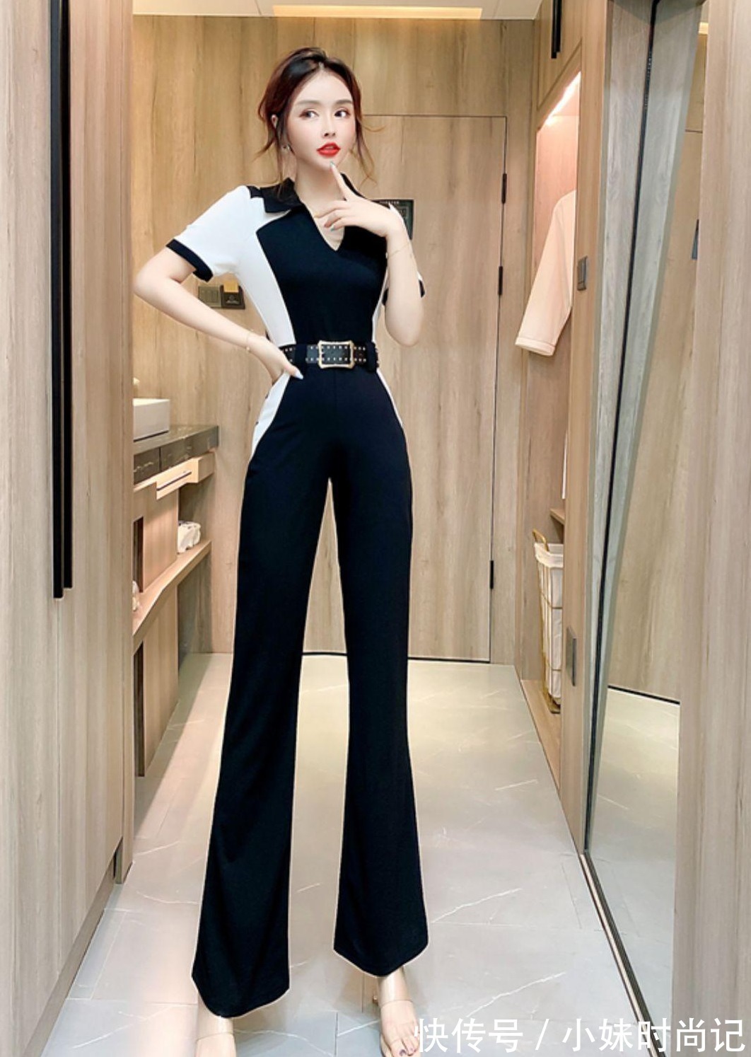 时尚|洋气女王，时尚阔腿御姐高腰连体裤