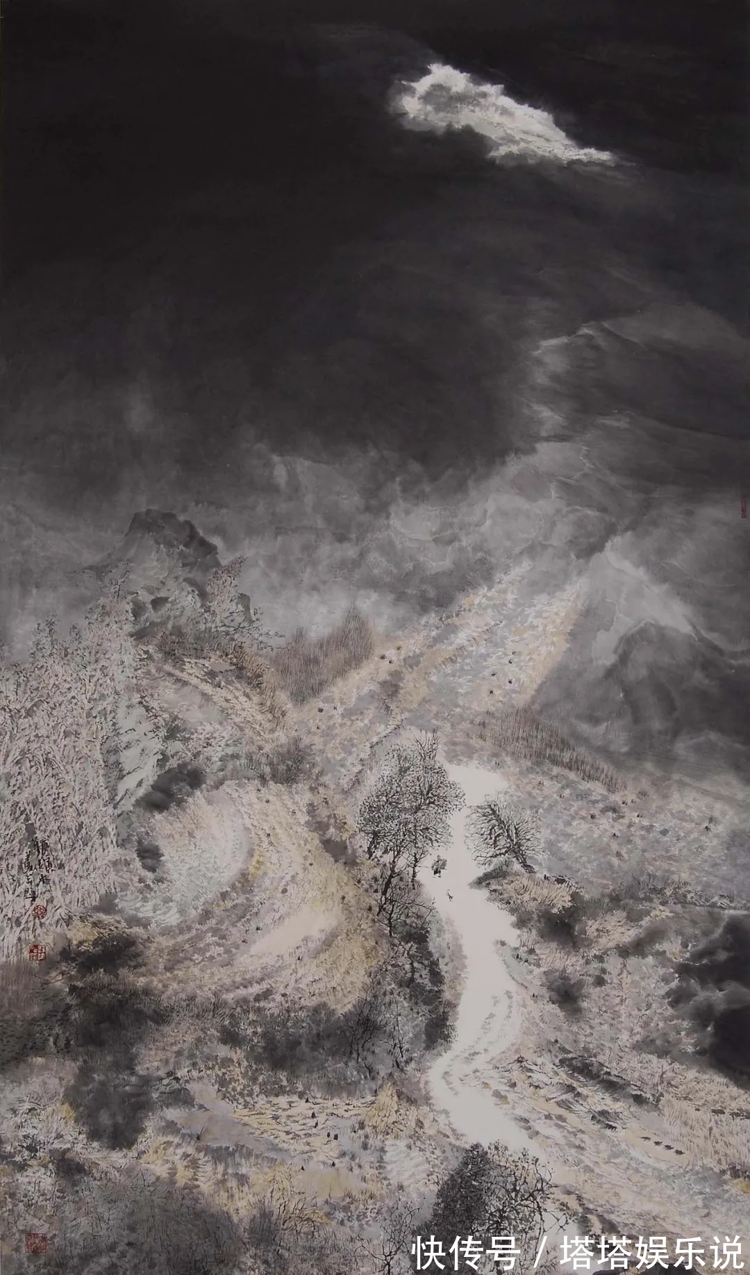 山水画!玄妙|薛俊水山水画