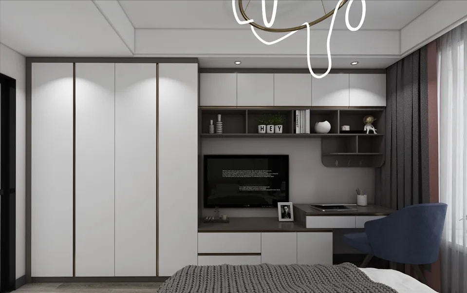 柜身|120平米满满的轻奢风,这套4房两厅设计红遍全小区