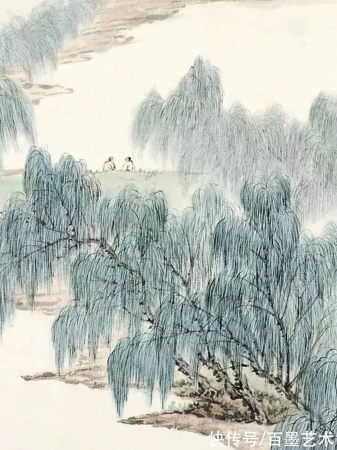 郑午昌@春风拂柳,春意浓!大师笔下的春柳太美了