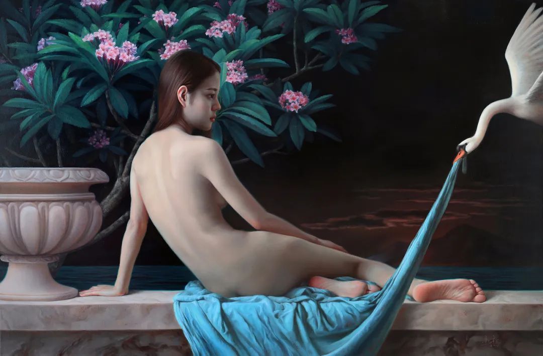 杨超@杨超:人体油画唯美而清雅脱俗,画出了东方女子的纯净与圣洁