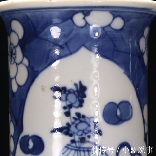 青花!清,光绪年制青花小筒瓶