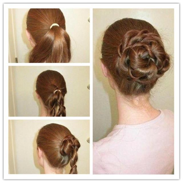 盘头发简单好看的步骤图解，优雅大气，女人味十足