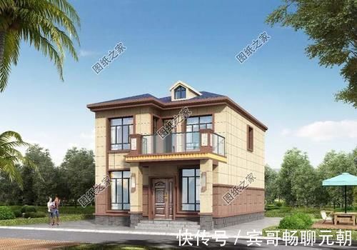 卧室|农村自建房设计图,两开间的户型也可以盖的很大气,清新有范