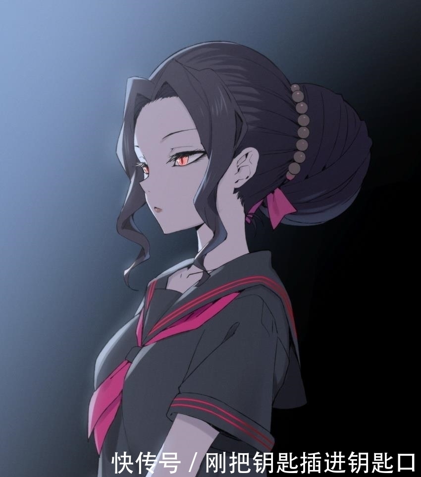 葛力姆乔|鬼灭之刃系列“鬼王”无惨的“娘化”插画,网友:我居然心动了?