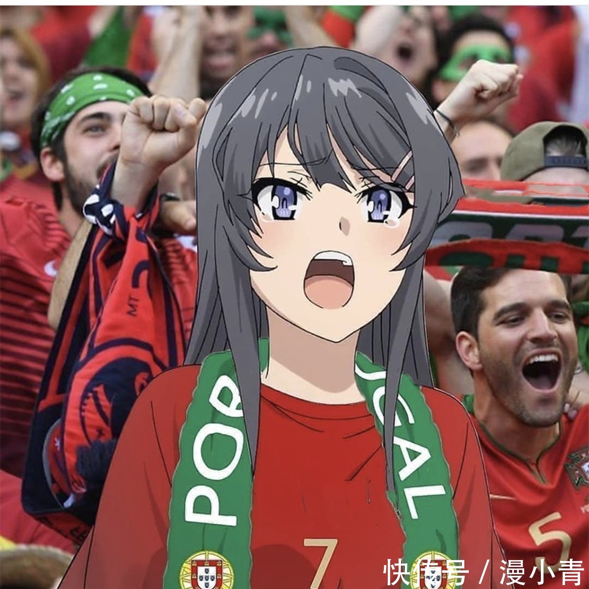 比赛|二次元人物乱入到运动场上,虽然知道是合成的,可还是希望是真的