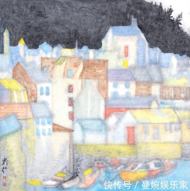 山水画!一组好看的水墨画离不开那些搭配和谐的色彩