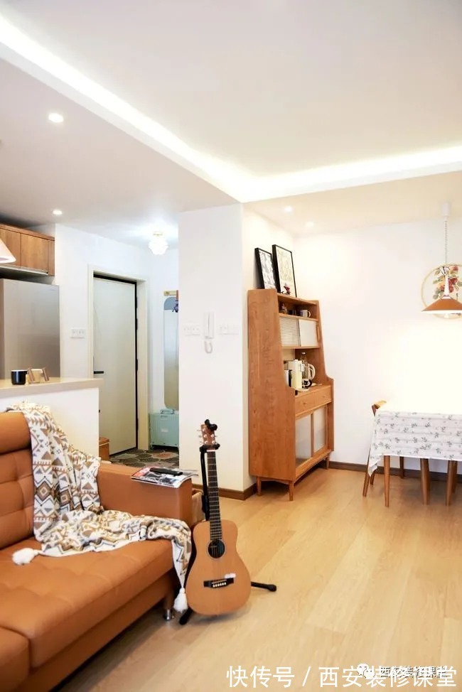 水吧台|85㎡两室新家,打造日式婚房