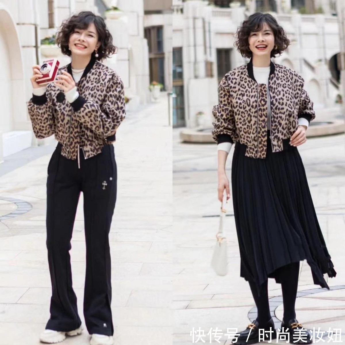 大长腿|四五十岁的女人,别穿得太老气,学她的搭配俏皮减龄还洋气